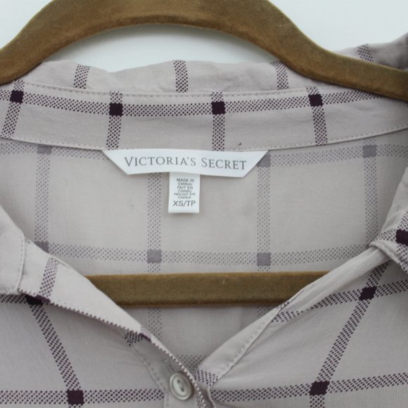 Victoria's Secret Pink Plaid Belted Button Down - Picture 4 of 5